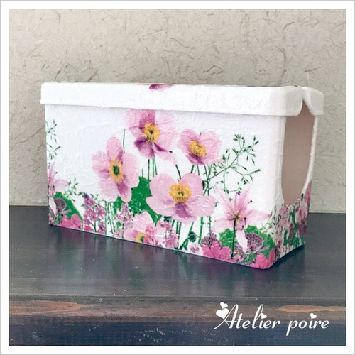 コロコロクリーナーケース＊ピンク色のお花たち カーペットクリーナー