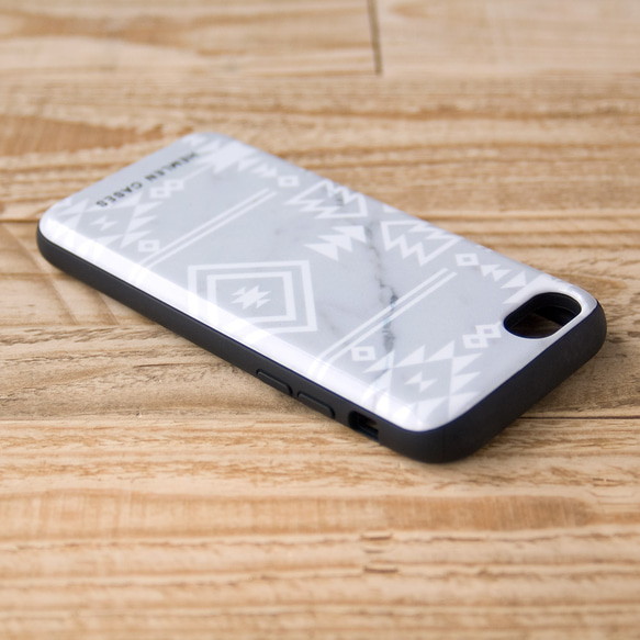 ICカード スライドケース  iPhone 6 6S 7 8 大理石 ネイティブ 7枚目の画像