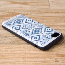 ICカード スライドケース  iPhone 6 6S 7 8 ネイティブ ブルー 4枚目の画像