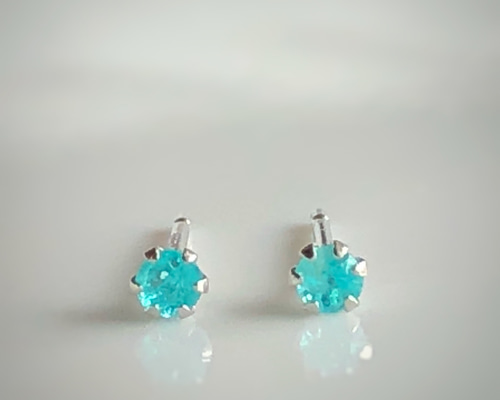 パライバトルマリン ピアス オーバル Ptスタッドピアス PTパライバトルマリンピアス0.33X0.32ct