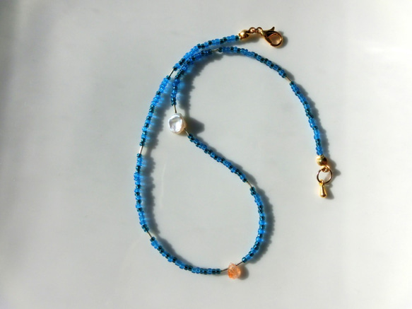 peace necklace -neon blue- 5枚目の画像