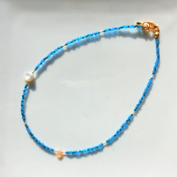 peace necklace -neon blue- 3枚目の画像