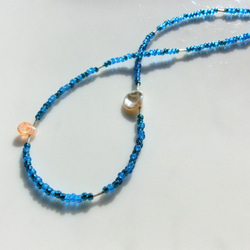peace necklace -neon blue- 2枚目の画像