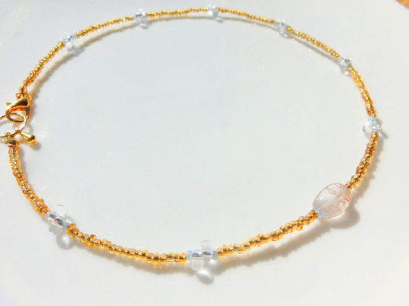 peace necklace -rutile quartz- 3枚目の画像