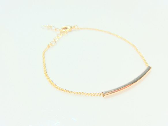 gold tube bracelet 2枚目の画像