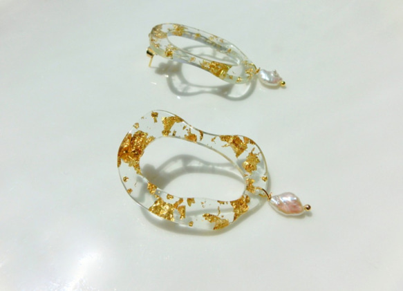 gold flake hoop 1枚目の画像