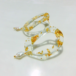 gold flake hoop 3枚目の画像