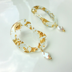 gold flake hoop 4枚目の画像