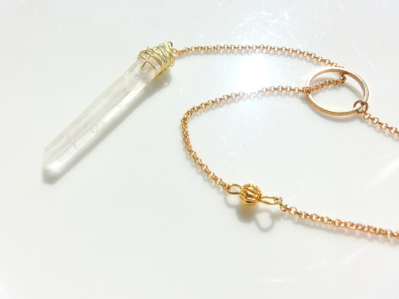 crystal point necklace 4枚目の画像