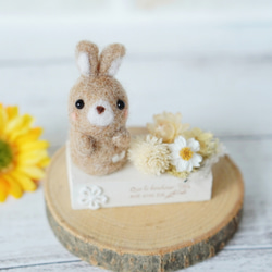 モモハッピー様　うさぎ　羊毛フェルト額縁入り モモハッピー様 うさぎ 羊毛フェルト額縁入り