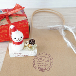 雪だるまさんのクリスマスナチュラル雑貨✾お色をお選びください♪羊毛フェルト 7枚目の画像