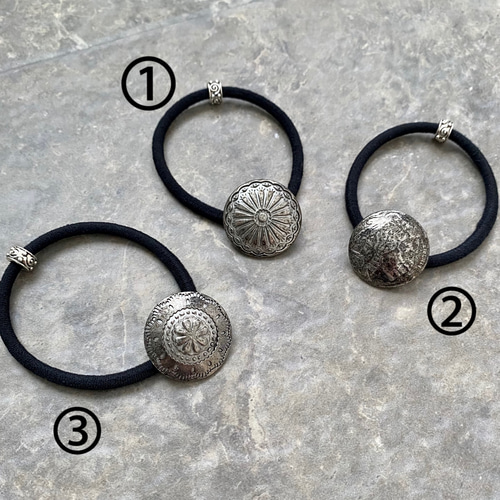 シルバーコンチョのヘアゴム ヘアゴム taeratte 【GLEIRY】 通販