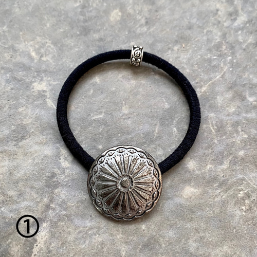 CHALLENGER HAIR TIE コンチョ シルバー ヘアゴム j*y様 CHALLENGER