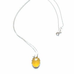 黃金蛋白石 黃色蛋白石 沙弗萊石 手工珠寶 純銀首飾 yellow Opal with Tsavorite ne 第1張的照片