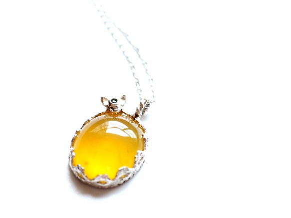 黃金蛋白石 黃色蛋白石 沙弗萊石 手工珠寶 純銀首飾 yellow Opal with Tsavorite ne 第2張的照片