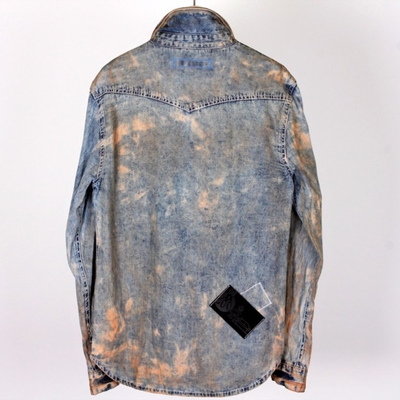 "KAKISHIBU" Dyed Denim Shirts (L) 2枚目の画像