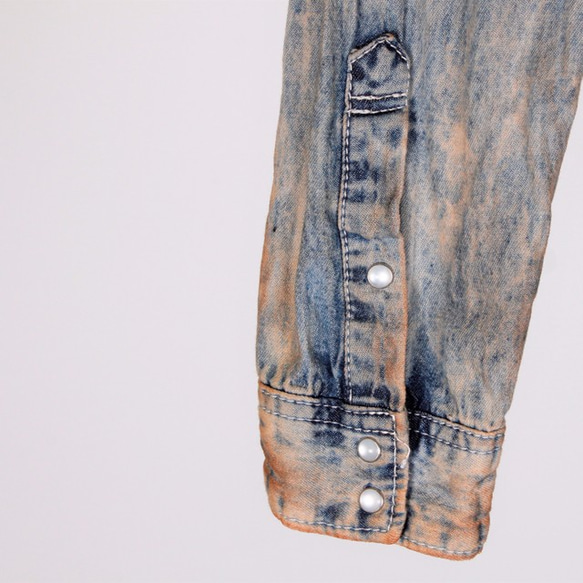 "KAKISHIBU" Dyed Denim Shirts (L) 9枚目の画像