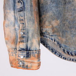 "KAKISHIBU" Dyed Denim Shirts (L) 4枚目の画像