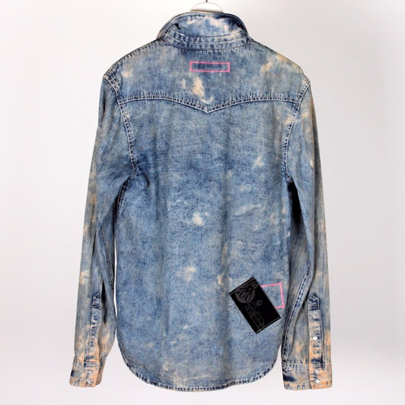 "KAKISHIBU" Dyed Denim Shirts (M) 2枚目の画像