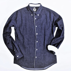 10oz denim button-down shirts (switching silk)　JAPAN MADE 第3張的照片