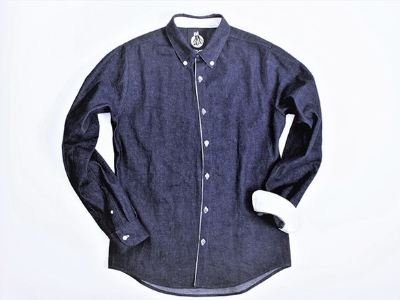 10oz denim button-down shirts (switching silk)　JAPAN MADE 第3張的照片