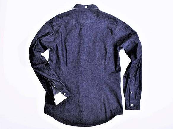 10oz denim button-down shirts (switching silk)　JAPAN MADE 第4張的照片