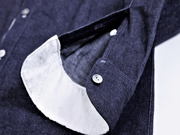 10oz denim button-down shirts (switching silk)　JAPAN MADE 第9張的照片