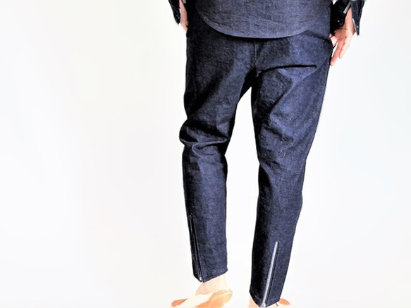 10oz denim Tapered pants (switching chambray)  JAPAN MADE 第2張的照片