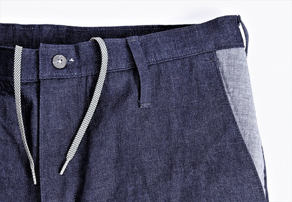 10oz denim Tapered pants (switching chambray)  JAPAN MADE 第5張的照片