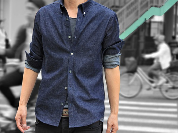 Beautiful casual denim shirt 第9張的照片