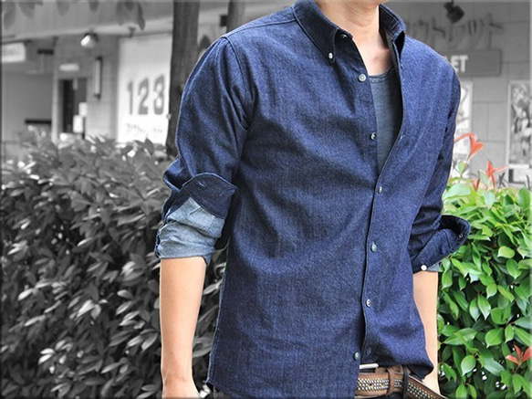 Beautiful casual denim shirt 第4張的照片