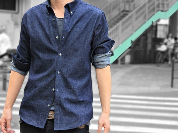 Beautiful casual denim shirt 第8張的照片