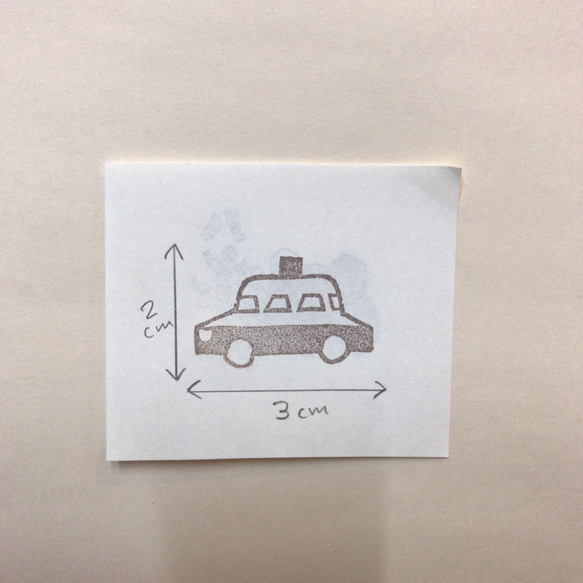 消しゴムはんこ(パトカー） 3枚目の画像