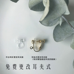 小魔女-大理石系列-水滴形 水泥不鏽鋼耳針（一對） 第5張的照片