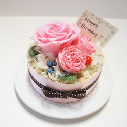&quot;NEW&quot;アマランスラウンドケーキ（バラ）ピンクの花セレモニーをバラ 5枚目の画像