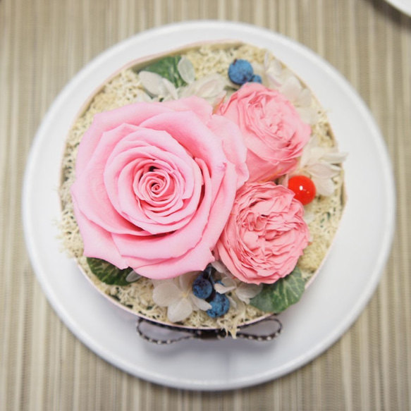 &quot;NEW&quot;アマランスラウンドケーキ（バラ）ピンクの花セレモニーをバラ 8枚目の画像