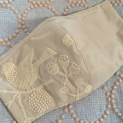 オーダー可＊ハンドメイド犬服ミナペルホネン×C&Sお花刺繍ネイビー・ピンクタンク オーダー可＊ハンドメイド犬服ミナペルホネン×C&Sお花刺繍