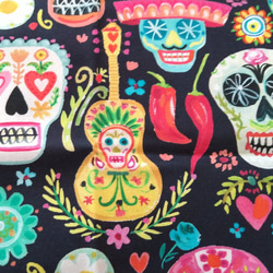 USA  輸入コットン Viva mexico《day of the dead》 3枚目の画像