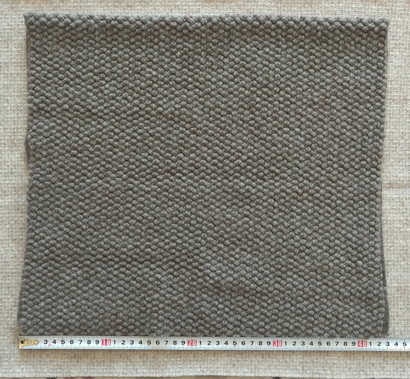 C&S ぽこぽこウールニット生地40×70cm ミルクブラウン(レシピ