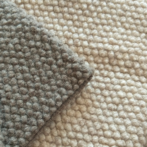 C&S ぽこぽこウールニット生地40×70cm くるみ(レシピ付き) 生地 senne 