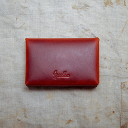 一枚革のシンプル名刺ケース/カードケース/Brown 1枚目の画像