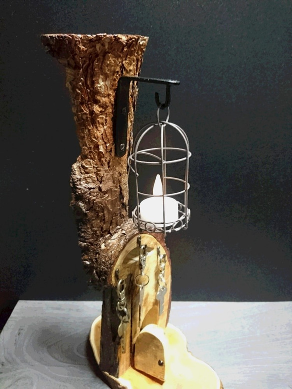 妖精の家キーフック付きランプ 6枚目の画像