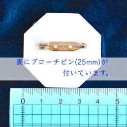 四字熟語ブローチocta「悪霊退散」（プラ板漢字アクセサリー） 4枚目の画像