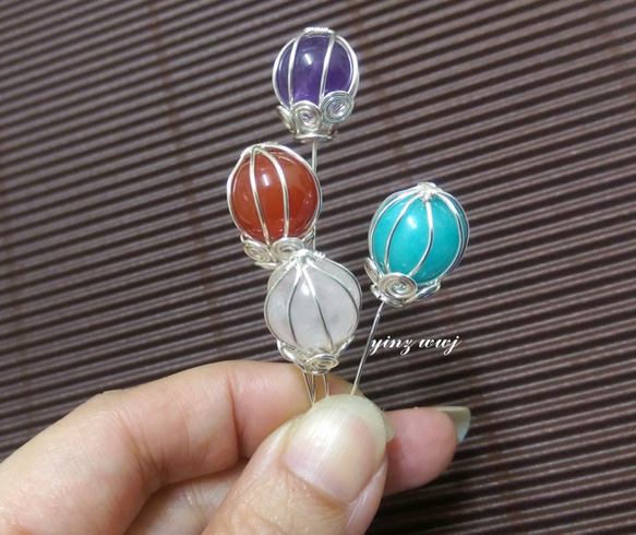 南瓜糖果耳環 米弗拉珠寶 萬聖節飾品 天然石耳環 水晶 第4張的照片