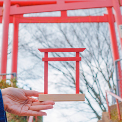 神社の風ピアス/ イヤリング- イヤリングホルダー 1枚目の画像