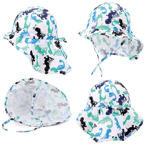 “迷你贓物禮物目標”兒童帽子兒童嬰兒帽新生嬰兒防曬防紫外線寬邊帽 第10張的照片