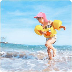 “迷你贓物禮物目標”帽簷防紫外線泳帽兒童嬰兒兒童泳裝入場男孩女孩 第3張的照片