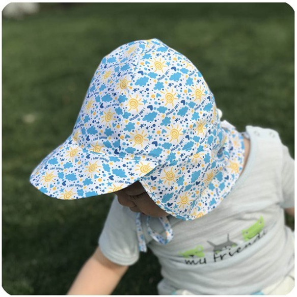 “迷你贓物禮物目標”中暑對策[您可以從全部6種顏色中自由選擇2種] Brothers Kids Baby Water戴著帽子 第4張的照片
