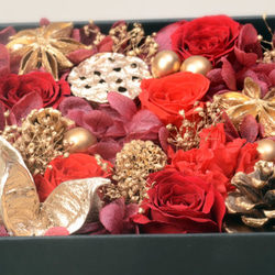 【聖誕限量】紅玫瑰花盒佈置M聖誕包裝兼容 第3張的照片