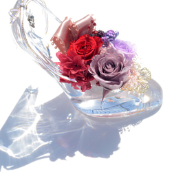 紫色水晶玻璃“玻璃鞋” Rose 3輪帶特殊情況 第2張的照片